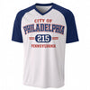 White Blue and Red Philadelphia City T-Shirt – Varsity Sports Graphic Tee for Fans and Streetwear – nfl fan apparel, football shirt, image 1.0