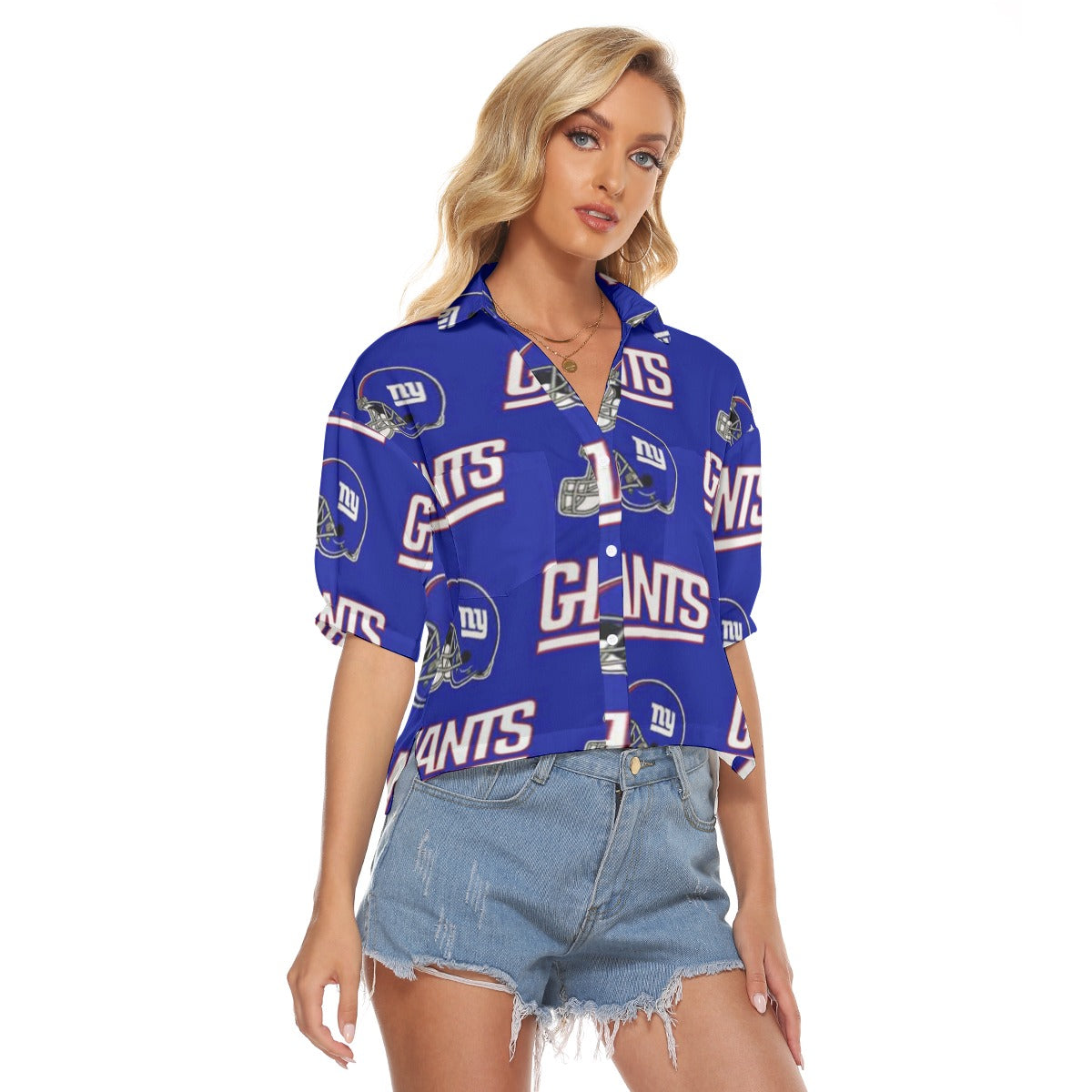 New York Giants  Women's V-neck Shirts streetwear fashion product image 2