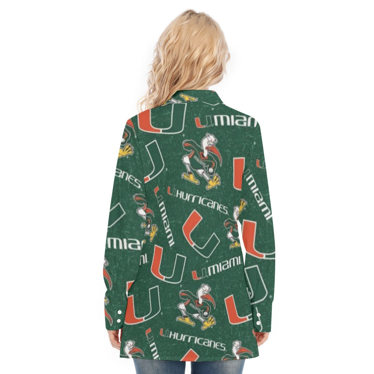 Miami Hurricanes Women's Long Shirt - ACC football apparel varsity sportswear product image 4.0