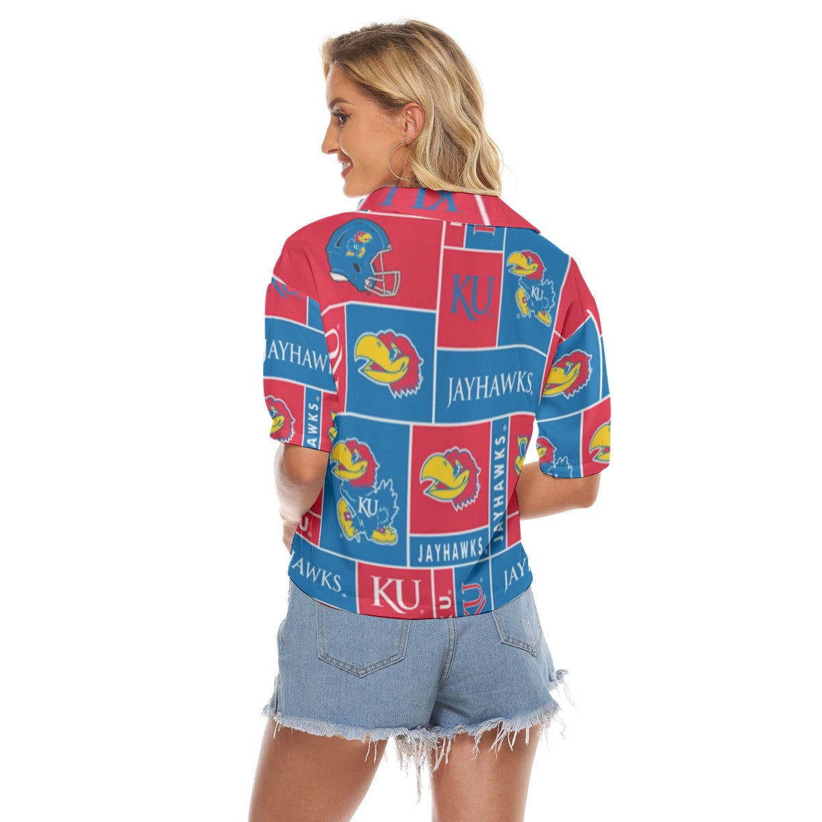 Kansas Jayhawks Women's V-neck Shirts varsity sportswear product image 4.0
