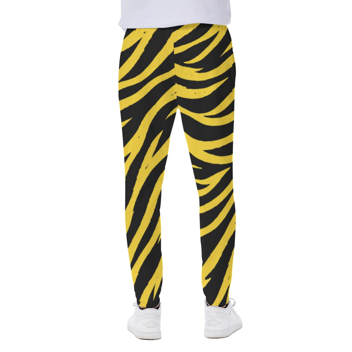 White Smoke Pittsburgh Football Yellow Black Zebra Men's Closed Bottom Light Weight Jogger