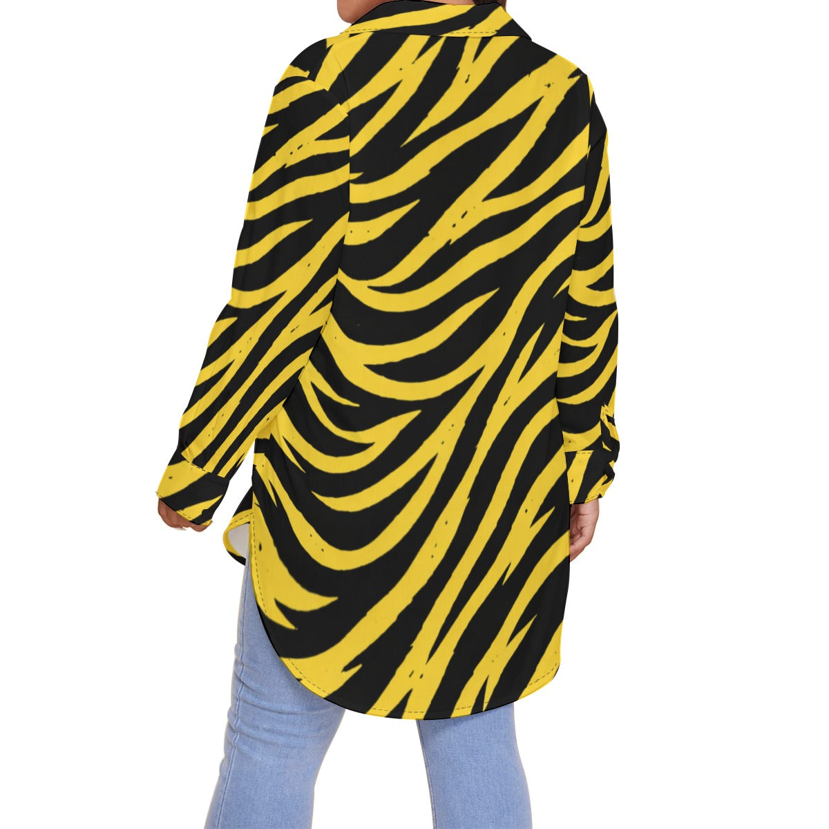 White Smoke Pittsburgh Football Yellow Black Zebra Women's Shirt With Long Sleeve(Plus Size)