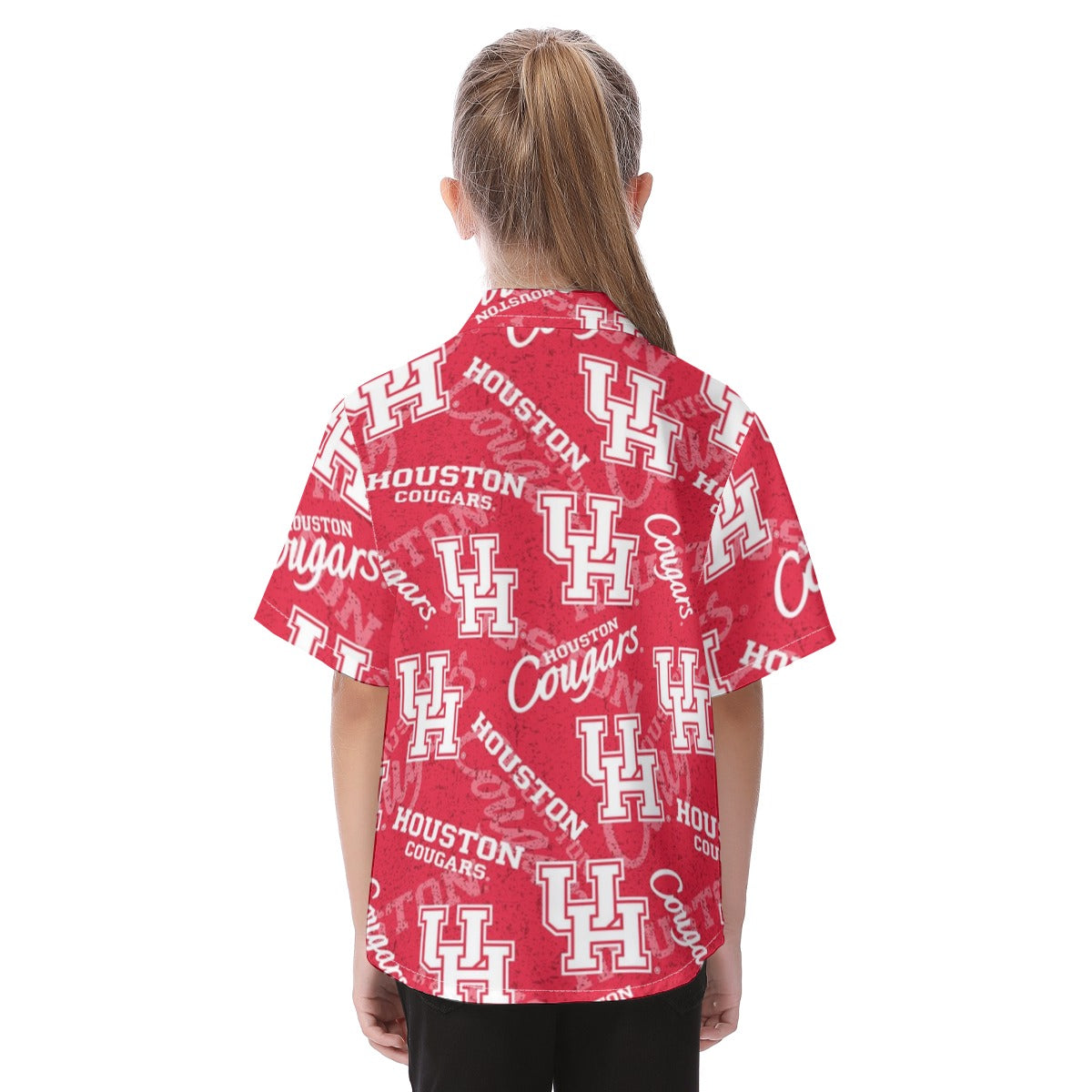 Houston Cougars Kid's Hawaiian Vacation Shirt streetwear fashion product image 4
