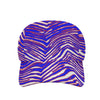 White Smoke Sun Hat With Neck Flap – Red Blue White Zebra Game Day Style