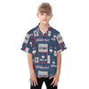 Connecticut Huskies Kid's Hawaiian Vacation Shirt White game day varsity apparel