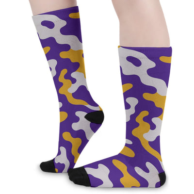Minnesota Vikings Camo Long Socks – sportswear style, lightweight game day shirt, image 1.0