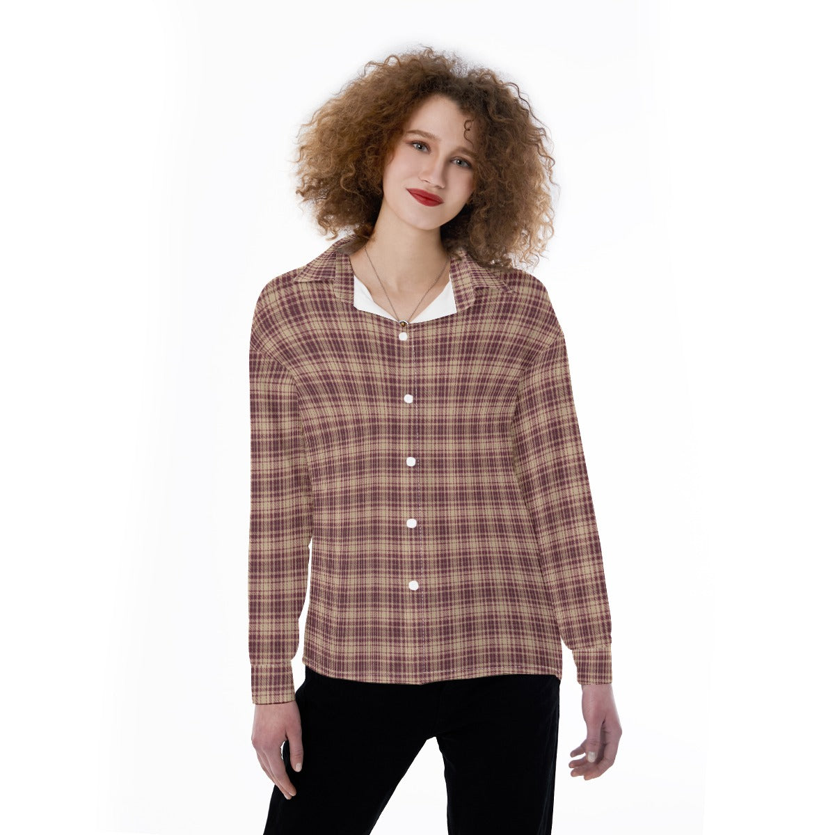 florida state seminoles tartan plaid oversized button up women shirt women's satin shirt women tartan plaid fashion