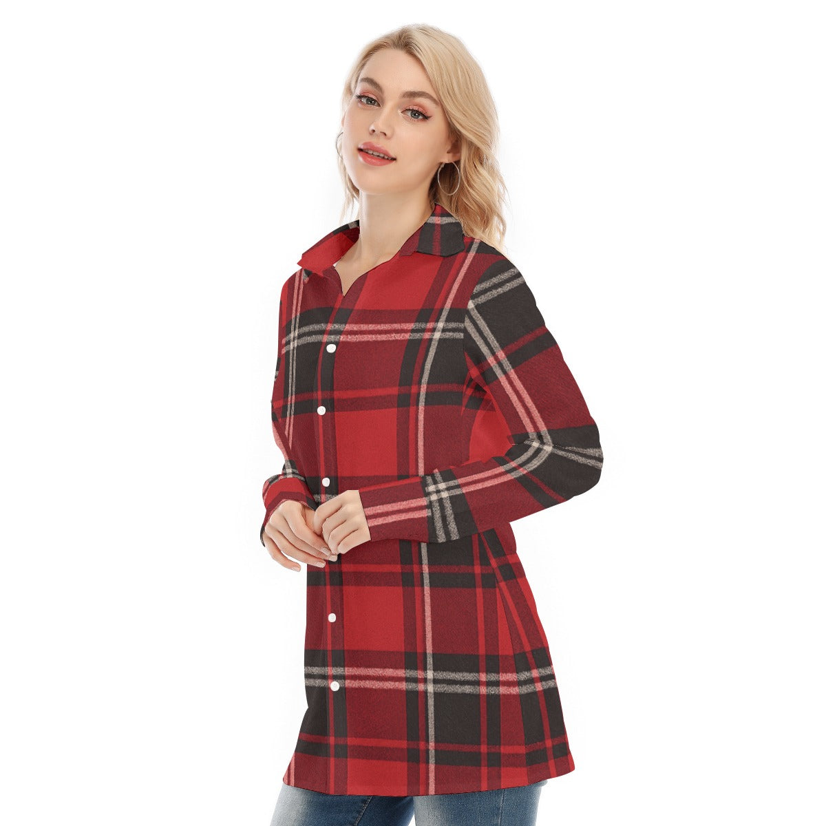 women tailgate plaid streetwear shirt