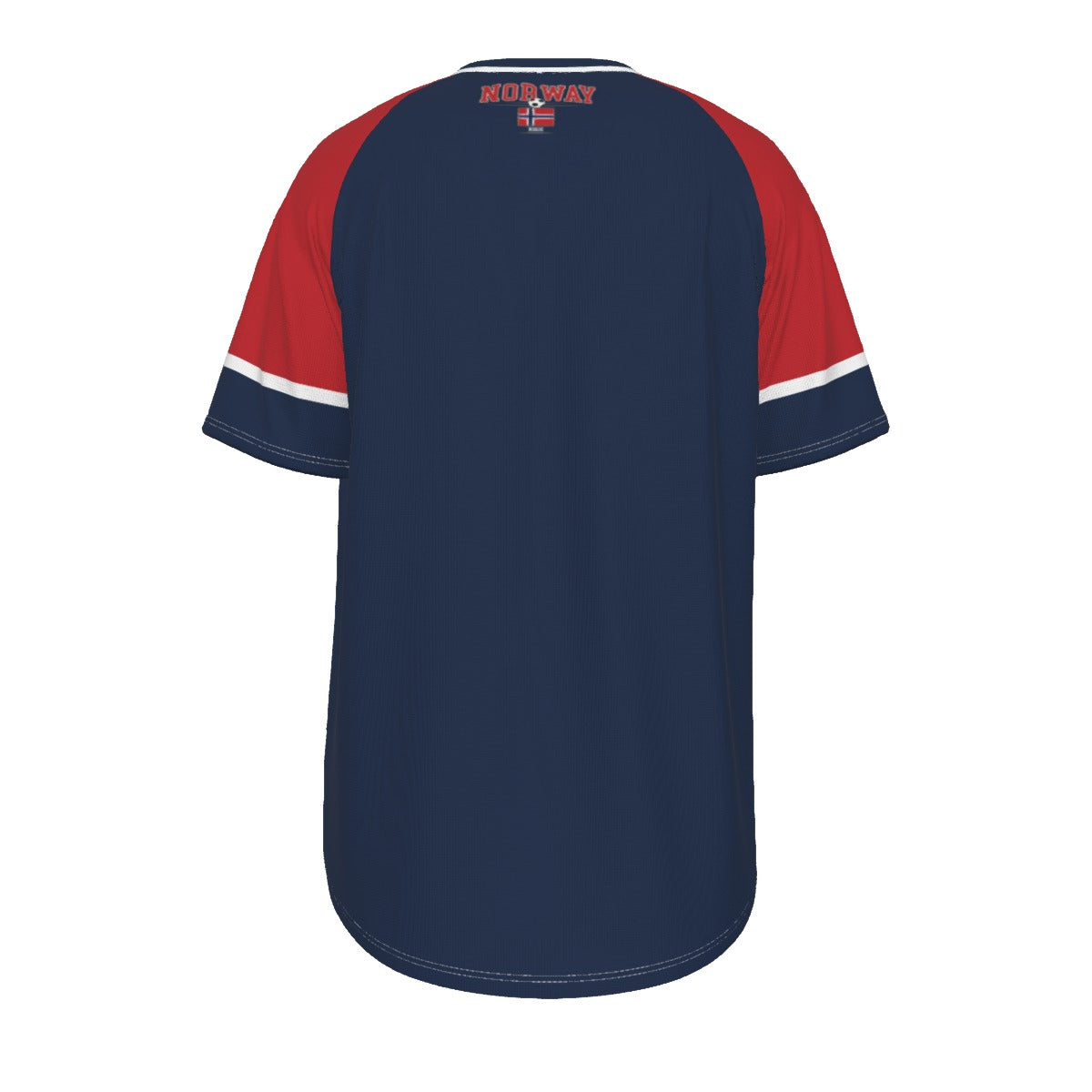Norway Soccer T-Shirt Navy Red – Norway Football Fan Shirt with Flag streetwear fashion product image 3
