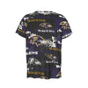 Baltimore Ravens Short Sleeve T-Shirt purple black football outfit back view