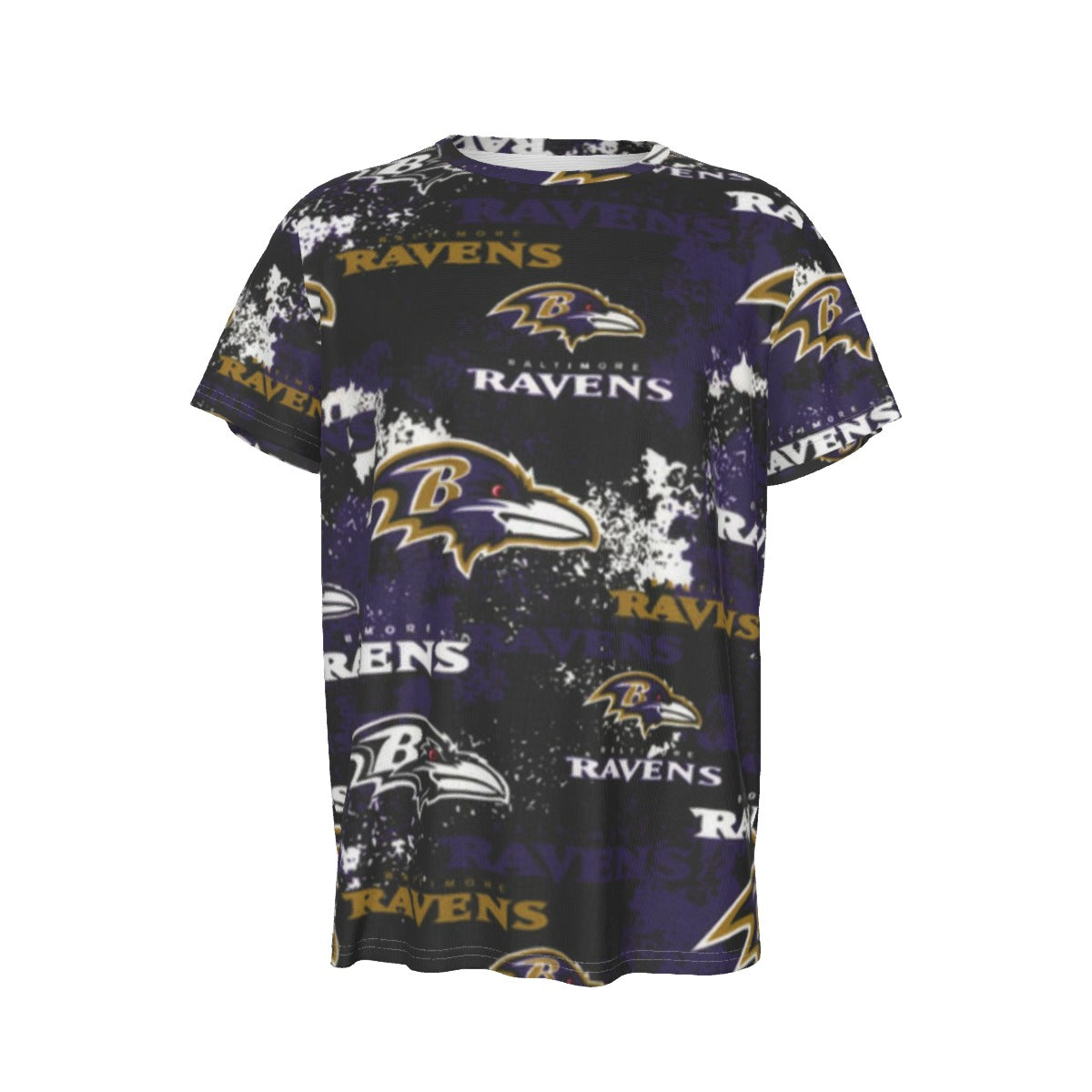 Baltimore Ravens Short Sleeve T-Shirt purple black football outfit back view