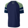 White Smoke Seattle Emerald City Athletics Navy Blue and Green T-Shirt Pacific Northwest Varsity Streetwear Tee
