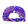 White Smoke Sun Hat With Neck Flap – Red Blue White Zebra Game Day Style