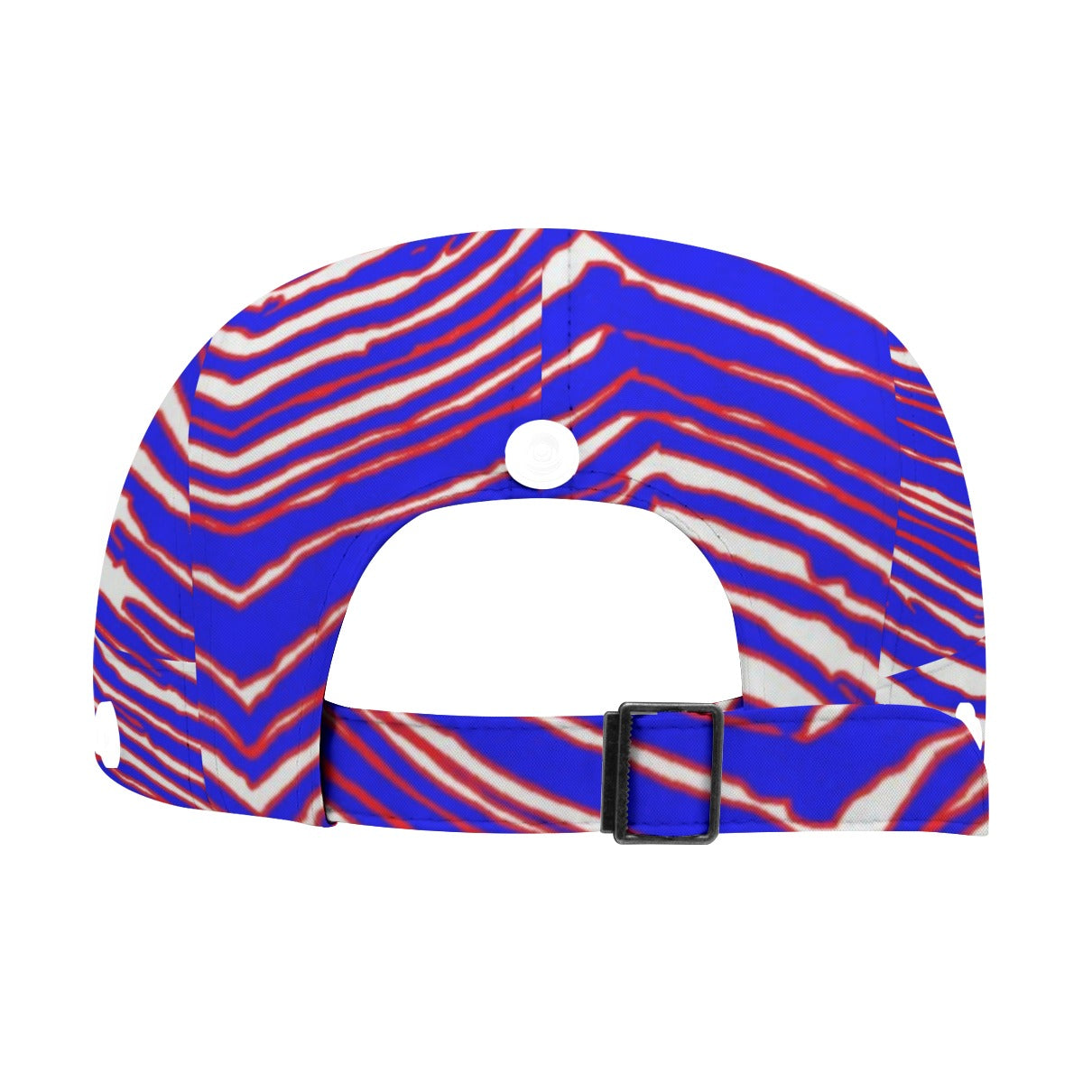 White Smoke Sun Hat With Neck Flap – Red Blue White Zebra Game Day Style