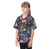 houston-texans-kids-hawaiian-vacation-shirt navy red football side view classic fit