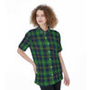 Notre Dame Fighting Irish Green Navy Gold Plaid Womens Short Sleeve Shirt With Pocket 8 green navy gold plaid women fashion apparel