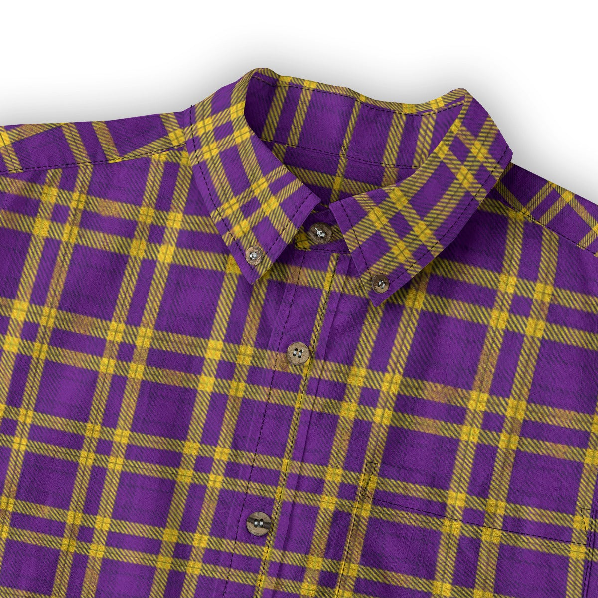 White Smoke Louisiana State University  Men's Casual Lapel Long Sleeve Shirt|125GSM Cotton