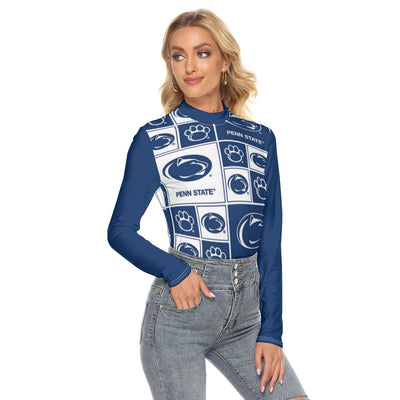 Penn State - Nittany Lions Women's Stretchable Turtleneck Top White varsity sports apparel