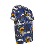 los-angeles-rams-short-sleeve-t-shirt navy orange football outfit side view