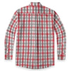 White Smoke Alabama Football Casual Lapel Shirt Men – Crimson Plaid Long Sleeve 125GSM Cotton