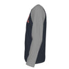 Light Slate Gray Tampa FL ESTD 1849 Navy and Grey Long Sleeve Shirt Men Varsity Raglan Tee