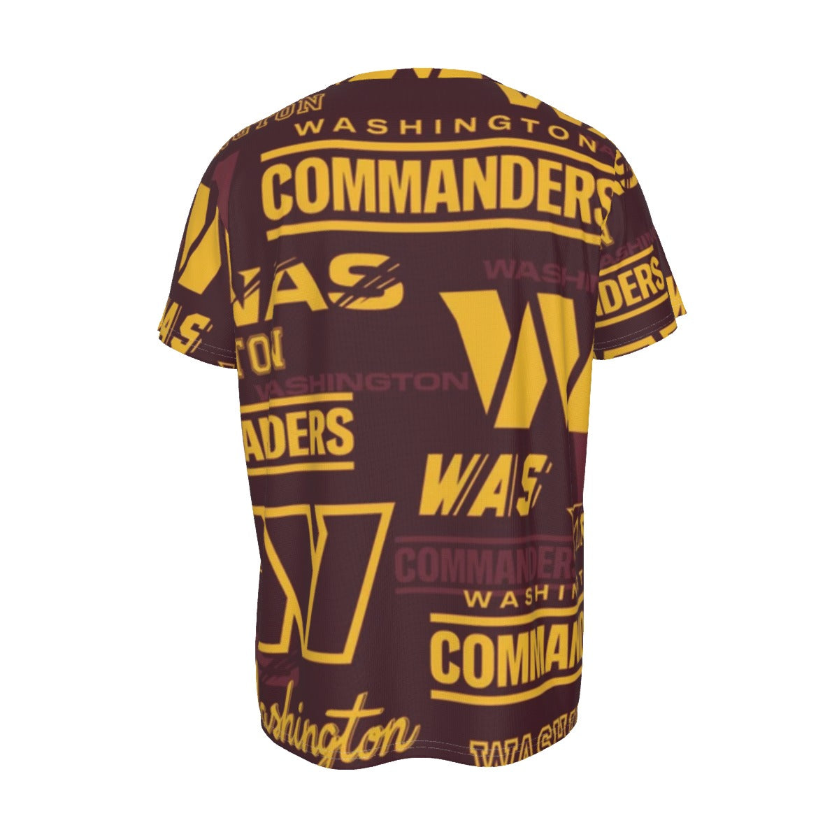 washington-commanders-short-sleeve-t-shirt burgundy gold football outfit detail