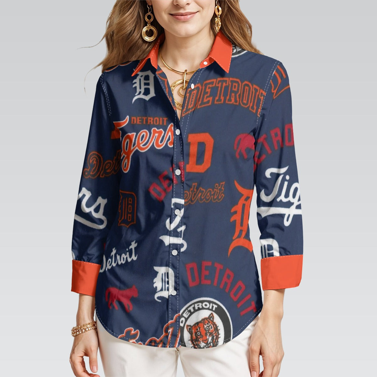 Detroit Tigers Women's 3/4 Sleeve Shirt detroit tigers baseball fan apparel game day outfit