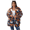 Chicago Football Women’s Oversized Camo Jacket – Navy Orange Game Day Streetwear Coat – sportswear style, fan gear, image 1.0