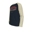 White Smoke Charlotte North Carolina Long Sleeve Shirt – Navy Cream Vintage Varsity College Tee