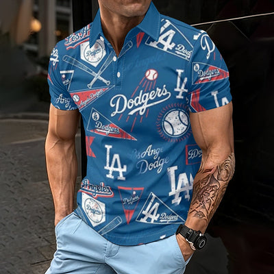 Los Angeles Dodgers Men's Polo Shirt los angeles dodgers baseball fan apparel game day outfit