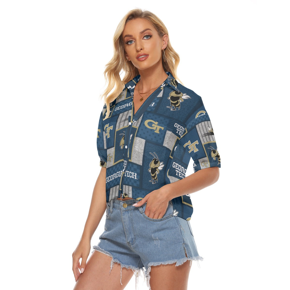 Georgia Tech Yellow Jackets Women's V-neck Shirts varsity sportswear product image 3.0