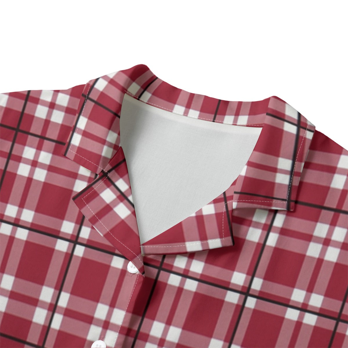 White Smoke Alabama Hawaiian Shirt Women – Crimson Plaid Tropical Football Style