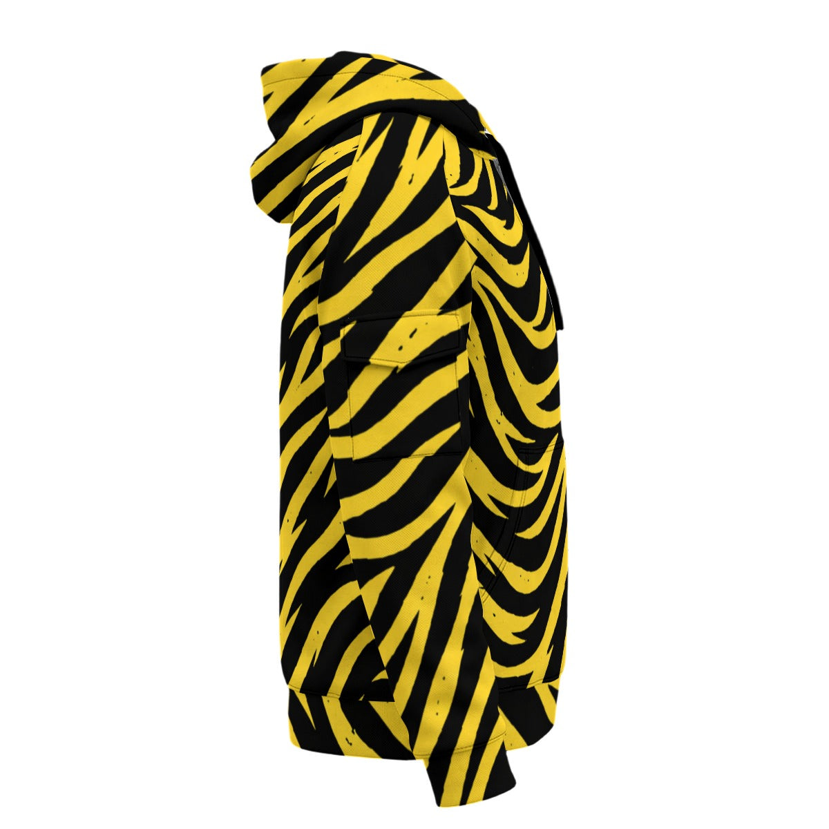 White Smoke Pittsburgh Football Yellow Black Zebra Men’s Fleece Half-Zip Hoodie With Arm Pockets – Game Day Stre