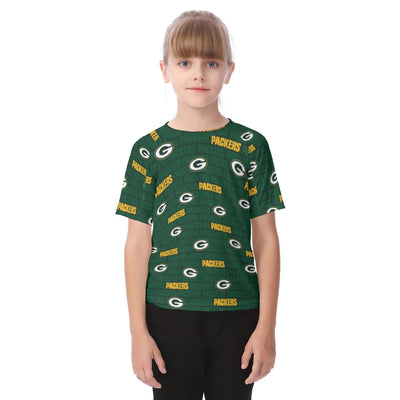 Green Bay Packers Kid's Raglan Sleeve T-shirt – game day outfit, nfl fan apparel, image 682