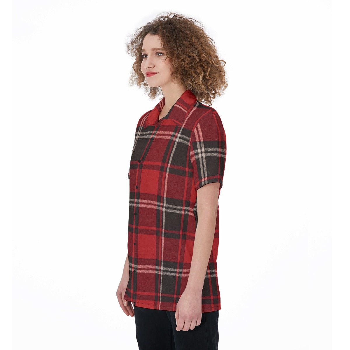 women tailgate plaid streetwear shirt