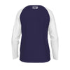 Dark Slate Gray New York Baseball Raglan Long Sleeve Shirt – Navy and White Varsity Athletic Tee Class 1903