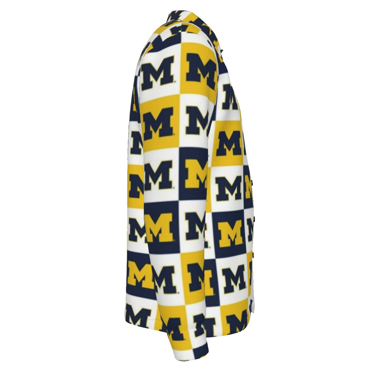 Michigan Wolverines Men's Long Sleeve Shirt White varsity sports apparel
