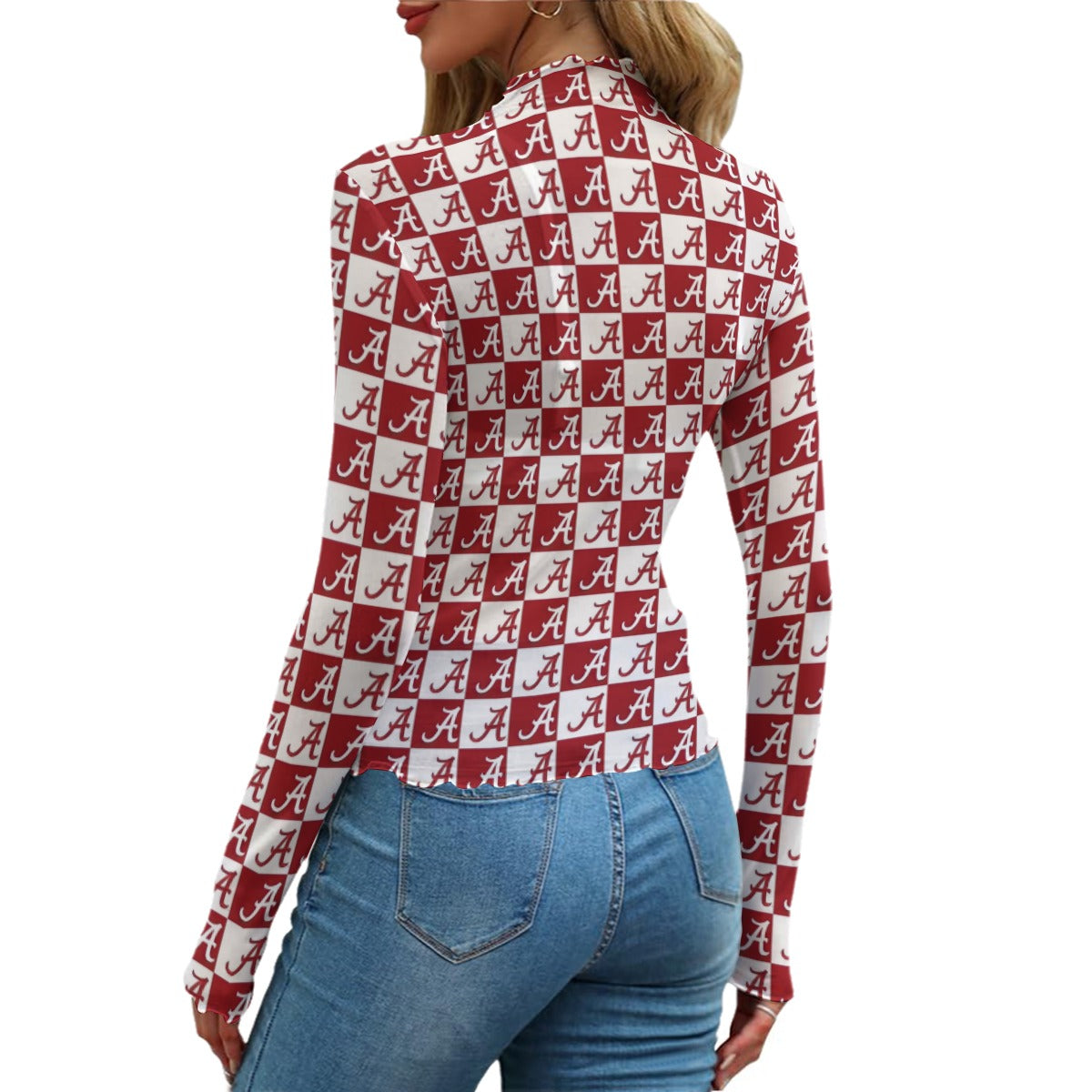 Alabama Crimson Tide Women's Mesh T-shirt White varsity sports apparel