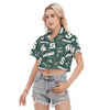Michigan State Spartans Women's Cropped Shirt - Big Ten football apparel varsity sportswear product image 3.0