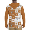 White Smoke Texas at Austin - Longhorns Sunscreen  Sports Hoodie With Thumb Holes