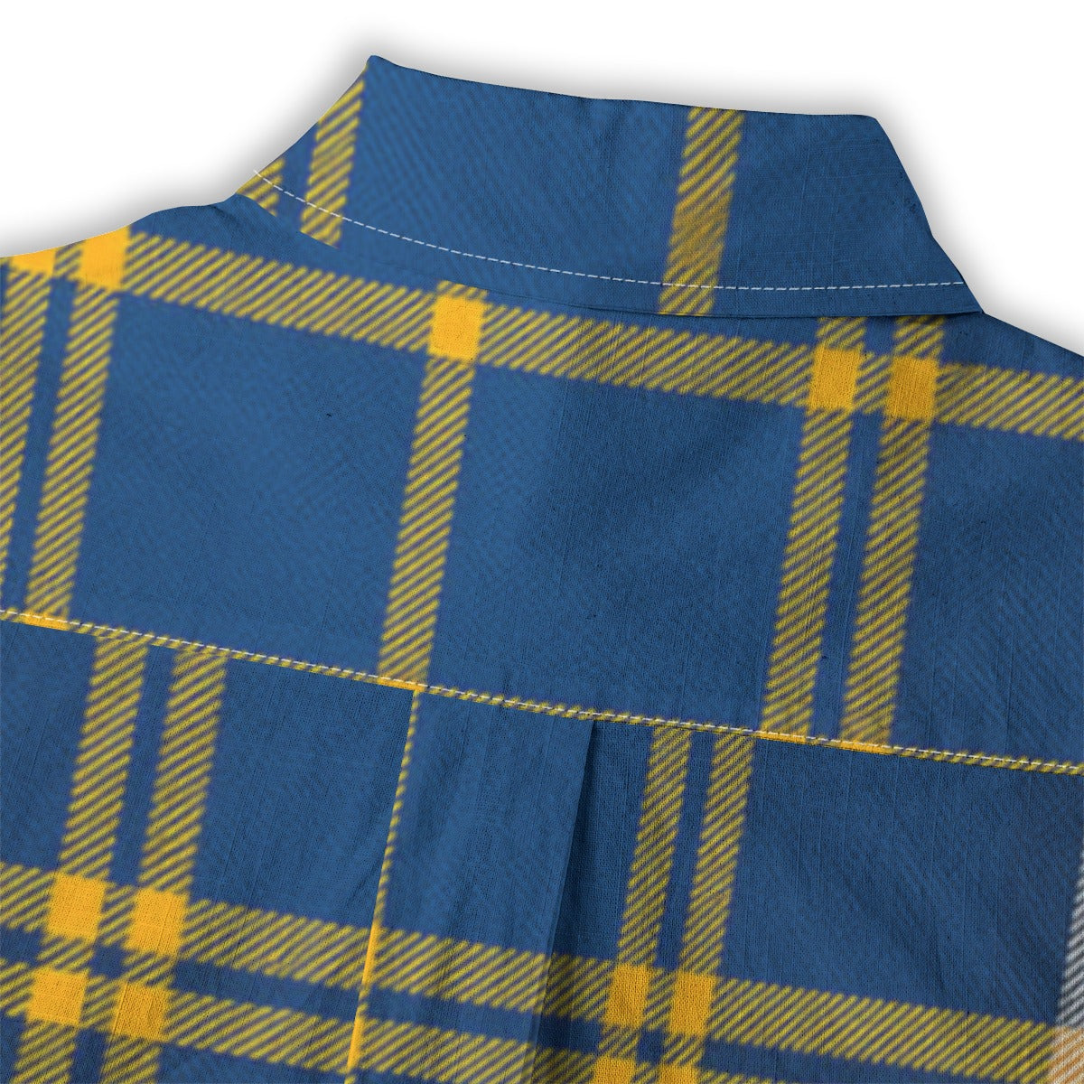 West Virginia Mountaineers Tartan Plaid Blue Gold Women's Shirt | 125GSM Cotton