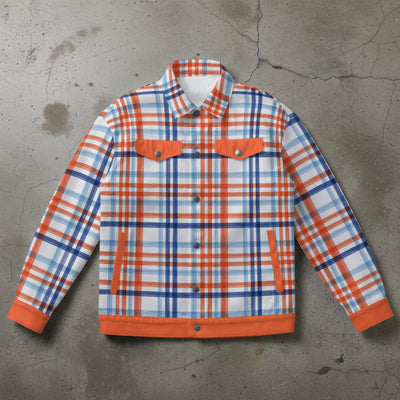 Florida - Gators Tartran Plaid  Unisex Collared Jacket - college football fan apparel sportswear product image 1.0