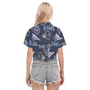 tennessee-titans-womens-cropped-shirt navy light blue football close-up design detail