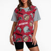 Ohio State Buckeyes Women’s Loose Fit T-Shirt – Scarlet and Gray College Football Game Day Relaxed T White game day varsity apparel