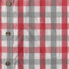 Dark Gray Alabama Football Casual Lapel Shirt Men – Crimson Plaid Long Sleeve 125GSM Cotton