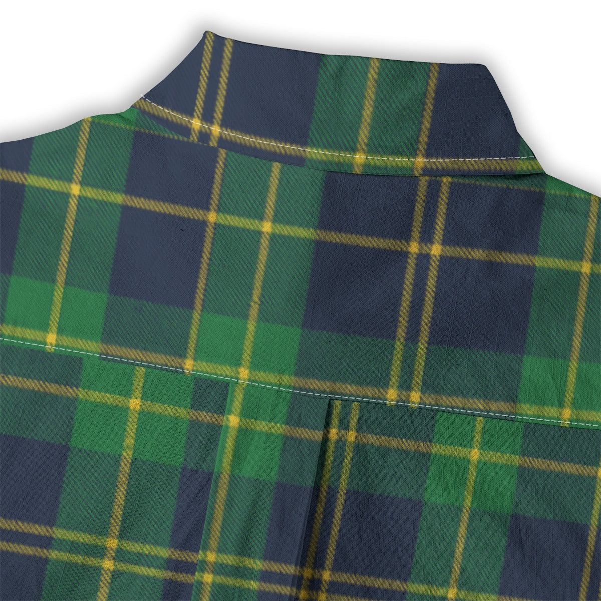 Notre Dame Fighting Irish Green Navy Gold Plaid Womens Shirt 125Gsm Cotton 8 green navy gold plaid women fashion apparel