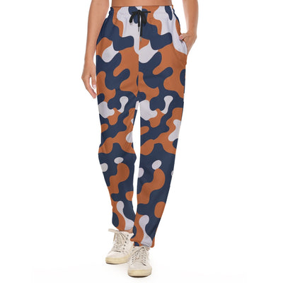 Chicago Football Women’s Camo Joggers – Navy Orange Game Day Sweatpants – lightweight game day shirt, game day outfit, image 1.0