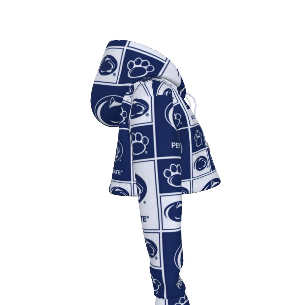 Penn State - Nittany Lions Women's Crop Top Hoodie White varsity sports apparel