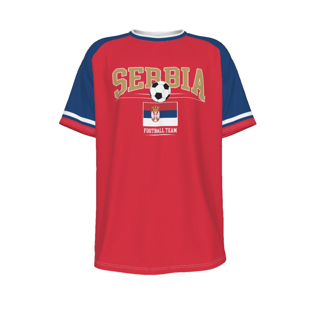 Serbia Soccer Fan T-Shirt – Vintage Serbia Football Shirt Serbian National Team Style | Retro Serbia Soccer Tee – sportswear style, casual fan outfit, image 1.0