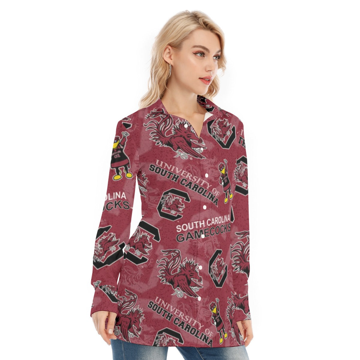 South Carolina Gamecocks Women's Long Shirt - college football fan gear varsity sportswear product image 2.0